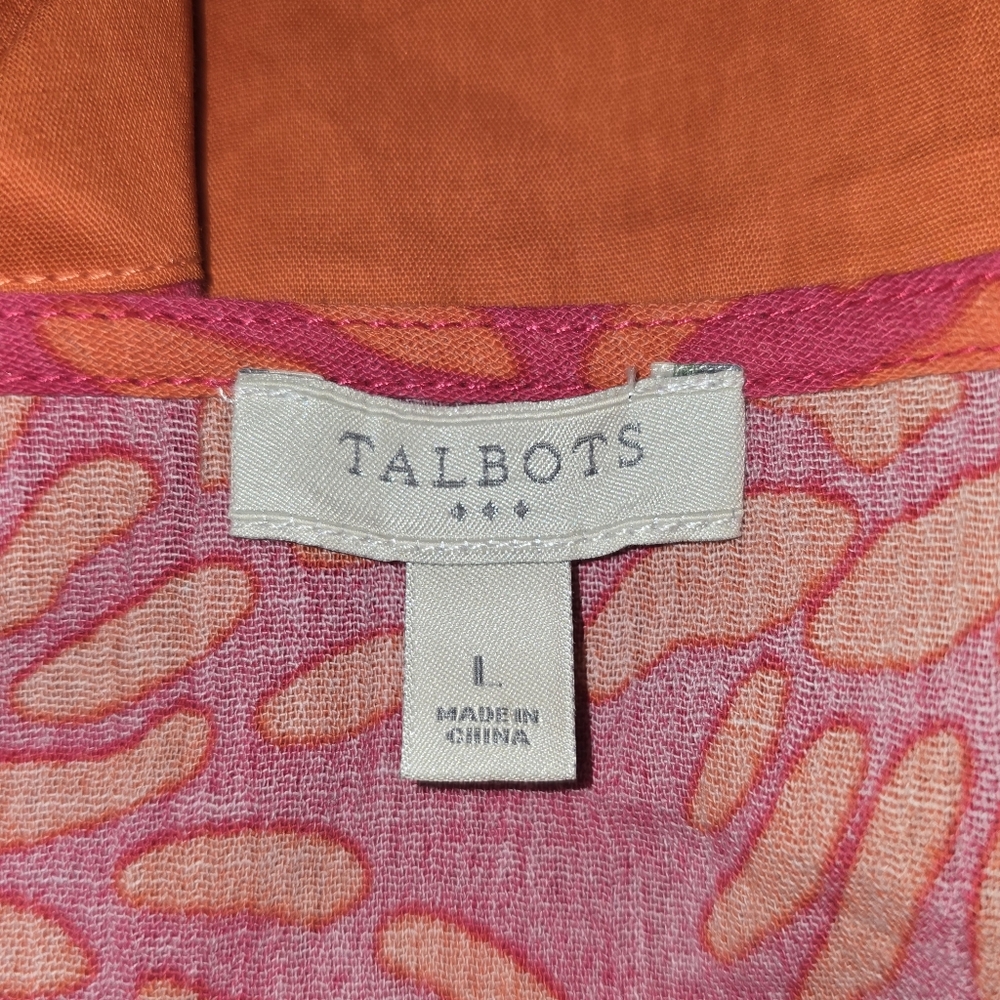 Talbots Pink and Orange Floral Tunic Dress - Picture 3 of 4